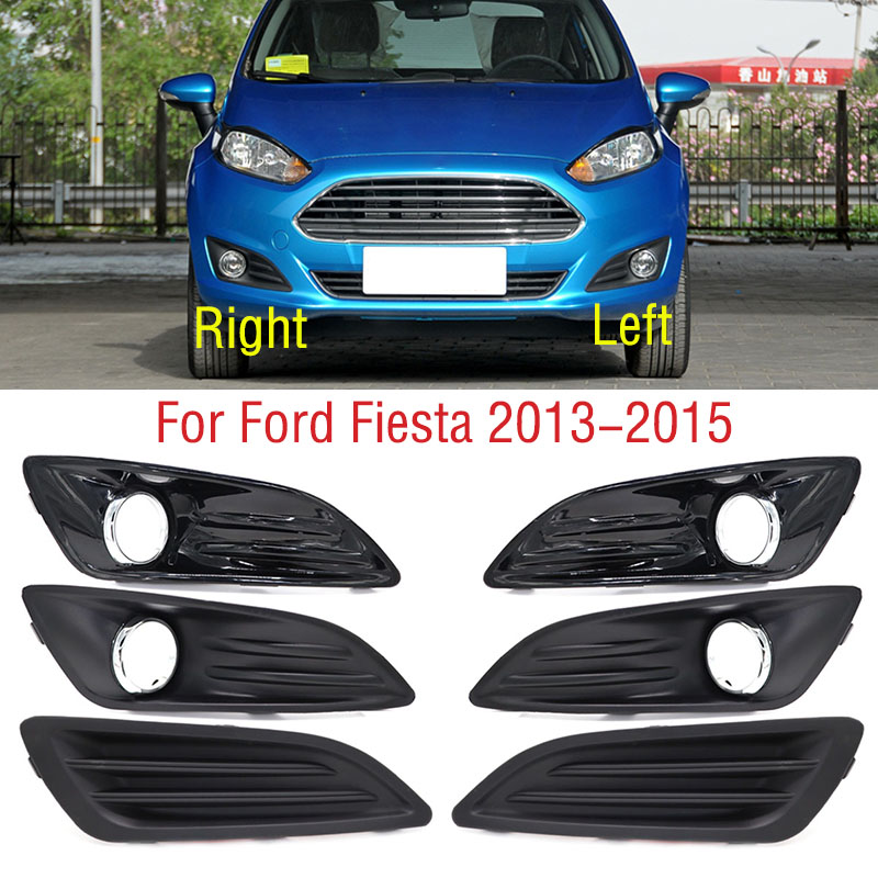 สําหรับ Ford Fiesta 2013 2014 2015 รถกันชนด้านหน้ากันชนโคมไฟ BEZEL กรอบ Grille SHELL CAP Hood ฝาปิด