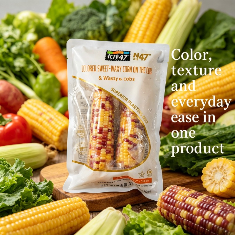 Envío Gratis Maíz Dulce Caucho de Colores Arcoíris, Envasado al Vacío, Sin OGM, Masticable, Glutinoso, para Cocinar al Vapor, Asar a la Parrilla, Snack Integral Dietético