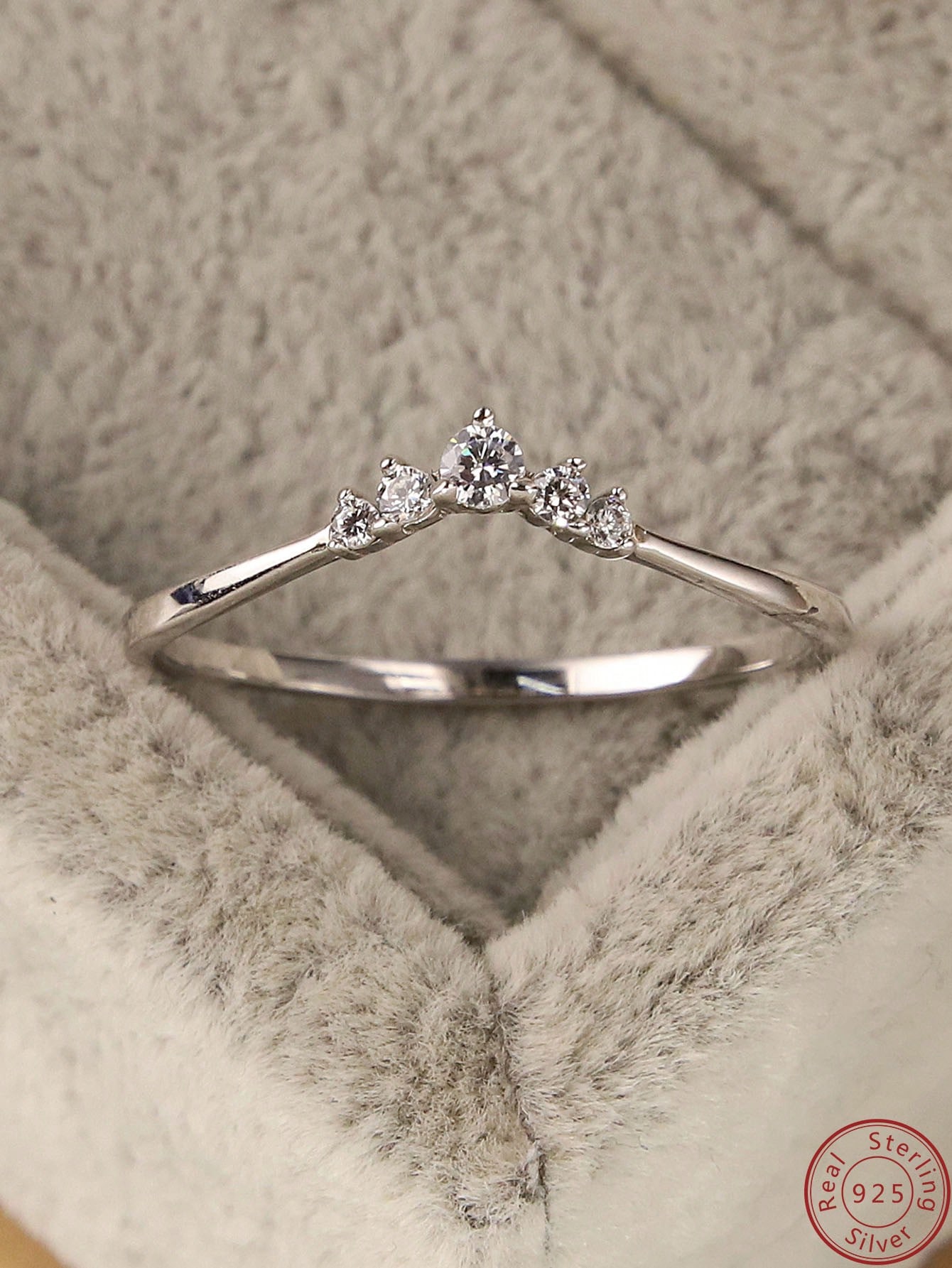 Nieuwe 100% S925 Sterling Zilver Europese en Amerikaanse Mode Kroon Diamanten Ring Veelzijdige Bos Stijl Dames Zirkoon Ring
