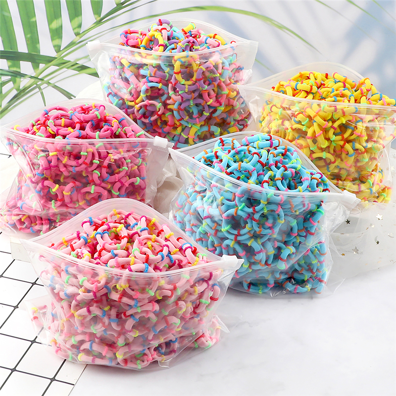 30/50/100 Pcs/Set Warna-warni Kecil Rambut Band Gadis Lucu Tinggi Elastis Ikat Rambut Anak Rambut Aksesoris Ekor Kuda pemegang Ikat Kepala