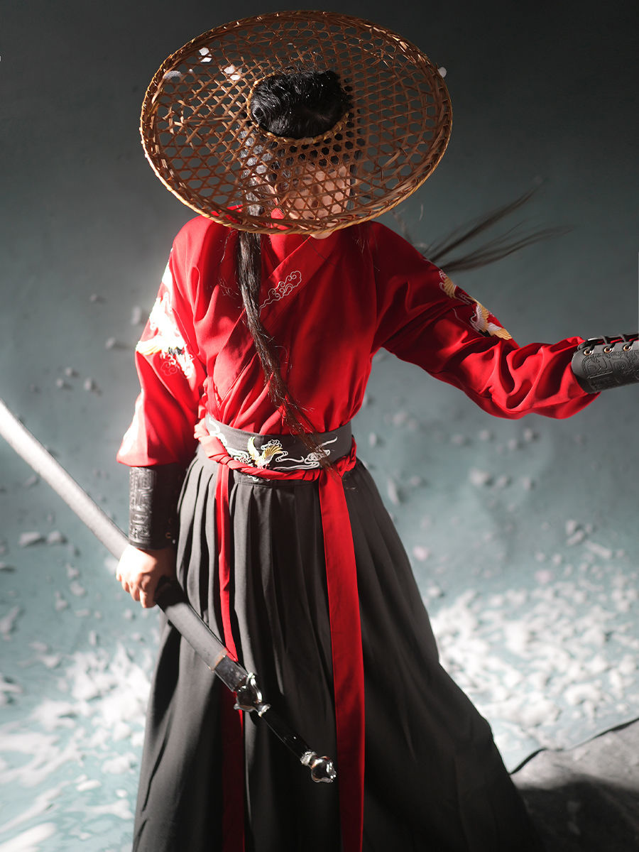 2024 bata china antiguo Caballero Hanfu hombres mujeres Aldult Kimono espadachín Hanfu tradicional Vintage étnico Cosplay traje de baile