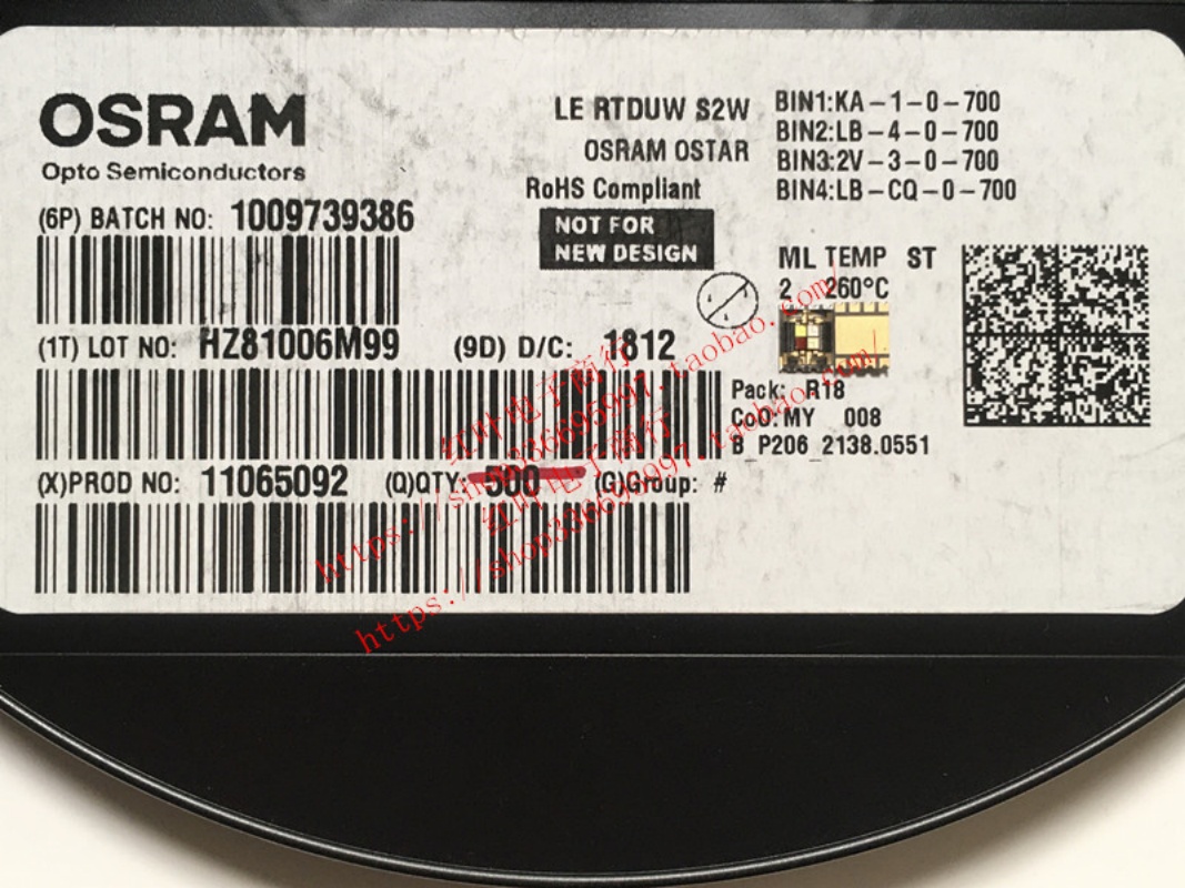 5 stücke/osram lertduws2w 20w Hochleistungs-RGBW-Vier-in-Eins-Bühnen beleuchtung 6050 Vollfarb-LED-Perlen