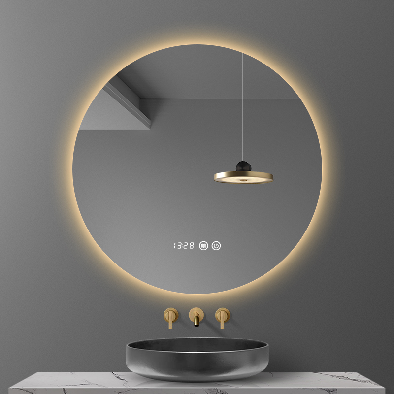 Miroir rond intelligent LED HOMirror 3, rétroéclairage réglable avec dél'offre buage, miroir décoratif pour chambre d'hôtel, 40 cm, 50 cm, 60cm