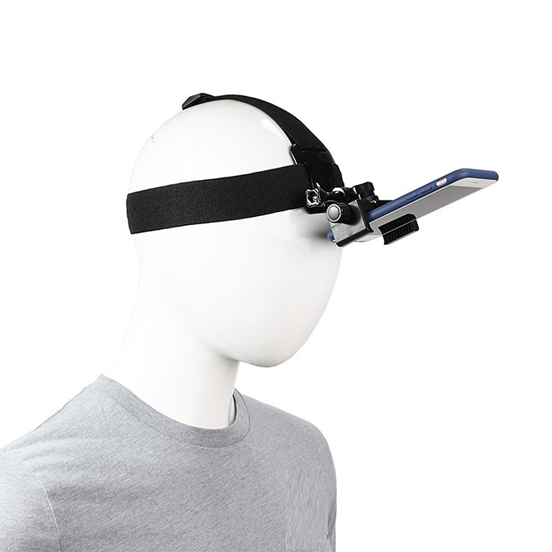 Soporte para diadema montado en la cabeza, soporte ajustable para transmisión en vivo para teléfono móvil, soporte fijo para perspectiva de primera persona, regalo