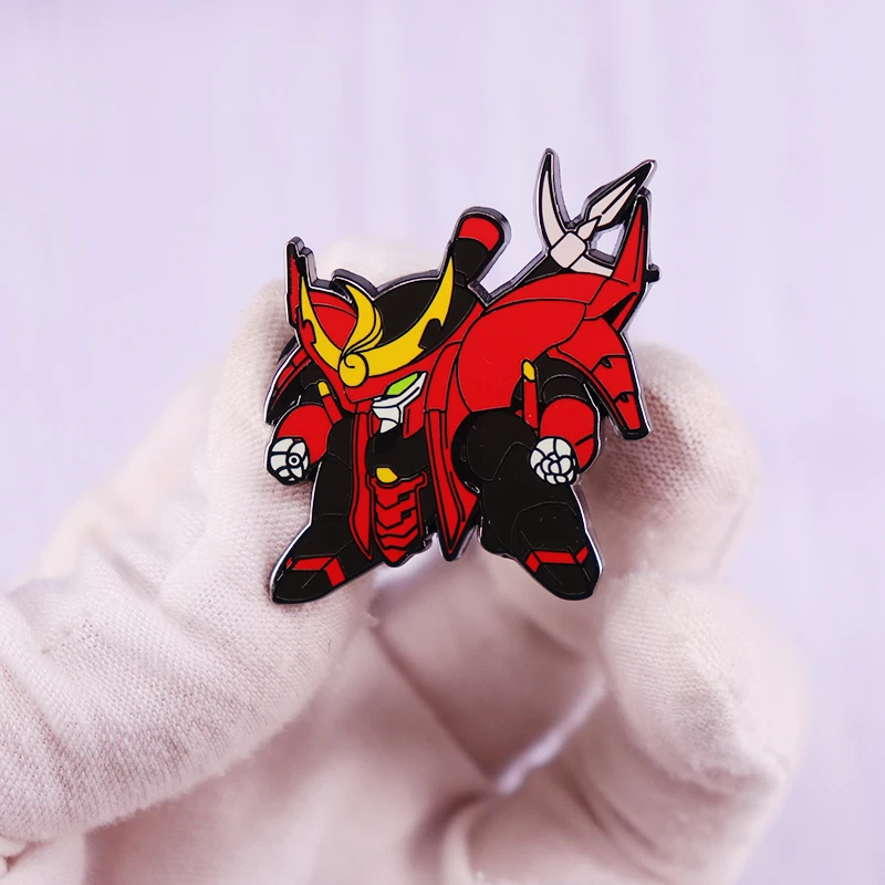 Cartoon Senjinmaru smalto Pin Mashin Eiyuuden Wataru ispirato spilla Anime Robot fan Badge accessorio gioielli di moda