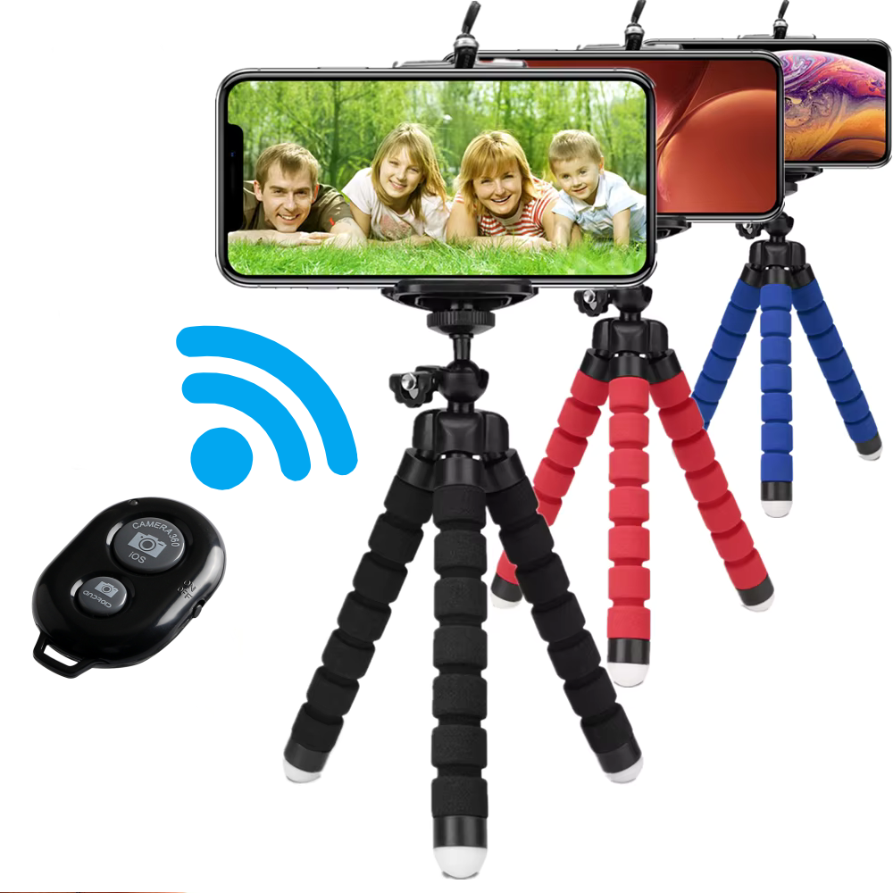 Tragbares Mini-Stativ für Telefon, Einbeinstativ, Selfie-Stick für Smartphone, Handy mit Halterungsclip, Stativ, Oktopus-Action-Kameraständer
