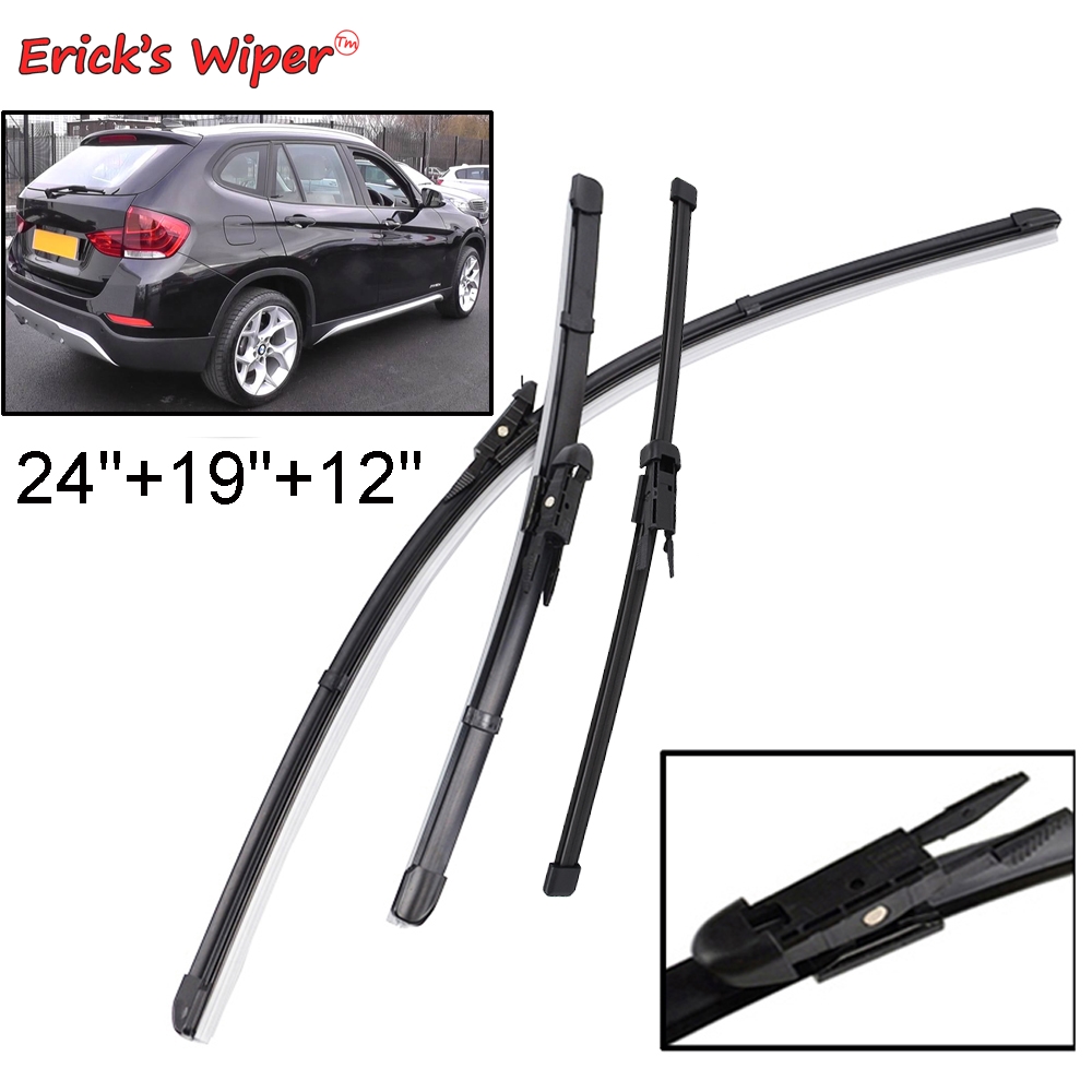 Erick's limpiaparabrisas juego de limpiaparabrisas delantero y trasero para BMW X1 E84 2009 - 2015 cepillos de ventana de parabrisas 24 "+ 19" + 12"