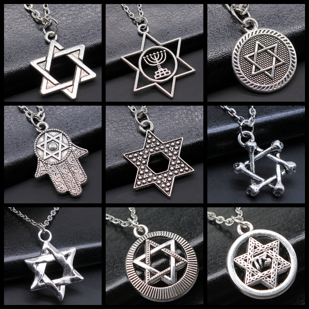 Collier pendentif étoile de David, bijoux de créativité rétro exquis mode bijoux accessoires cadeau