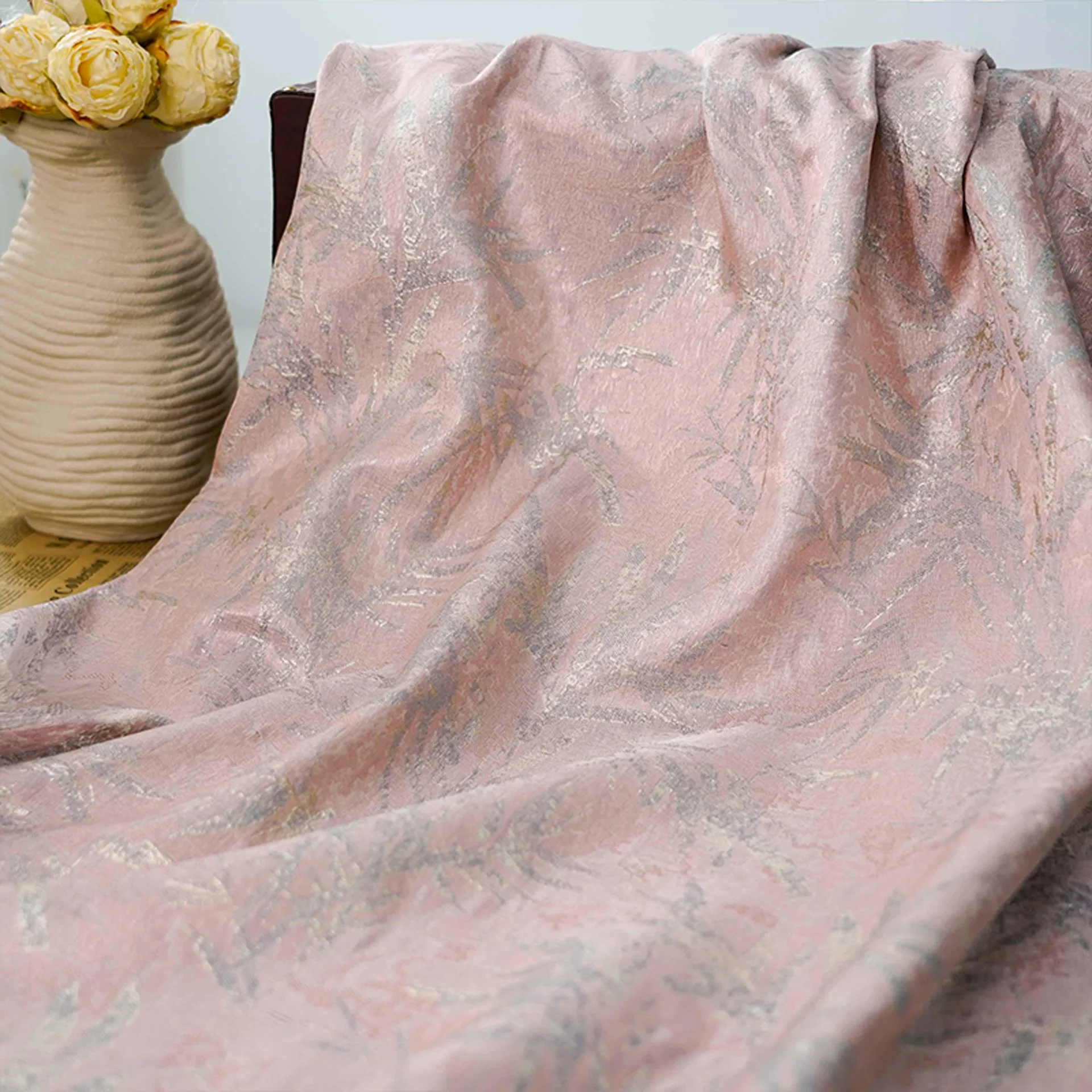 Tissu Jacquard Bambou Cuir oral elu, Style Chinois, GlaBag, Couture Décorative, Robe à la Mode
