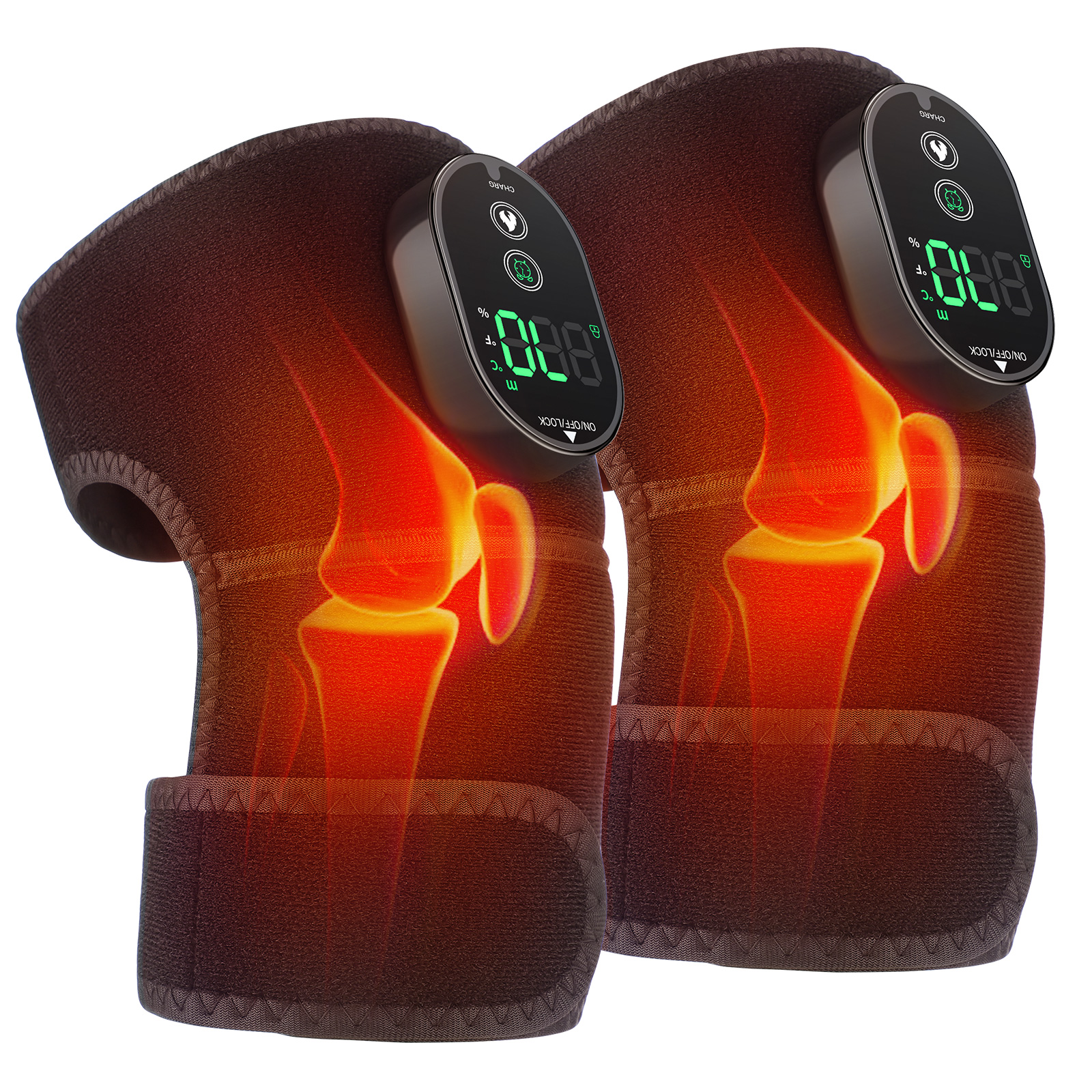 Drahtlose beheizte Knie-MassagegerĂ€t-Pads, Klammer, Schulter- und EllenbogenstĂŒtze, Muskelwickel, 6 Stufen, heiĂe Kompresse, reduziert Stress, Gelenkgesundheit