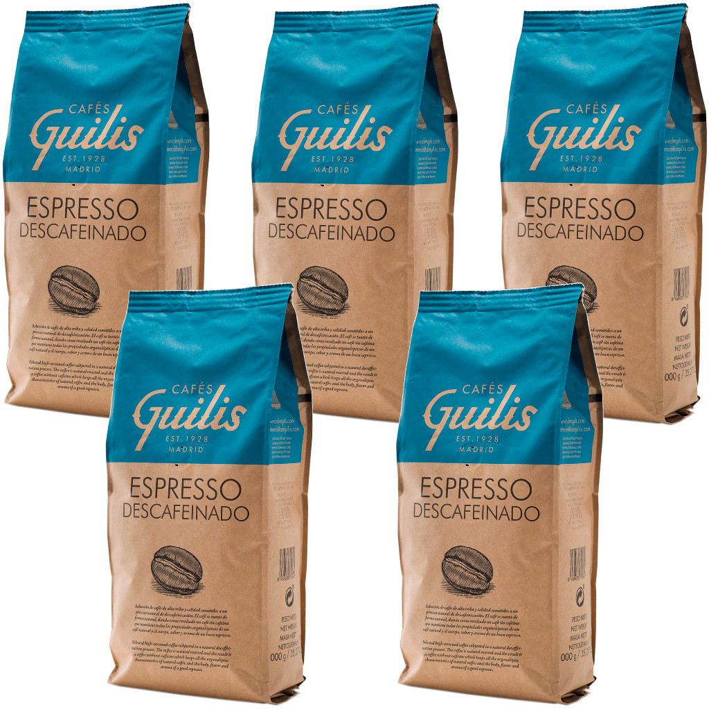 Kawa ziarnista BEZKOFEINOWA Cafeś Guilis zestaw 5kg