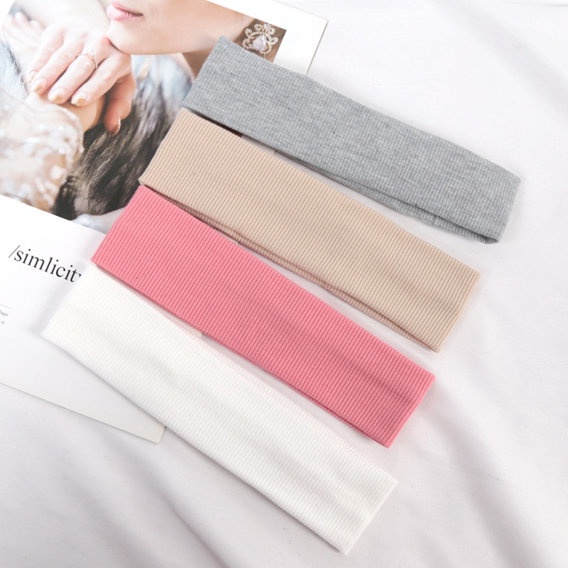 4 Uds. Diademas deportivas simples para mujer, bonito maquillaje para lavarse la cara, Fitness, correr, Yoga, diademas elásticas, accesorios para el cabello