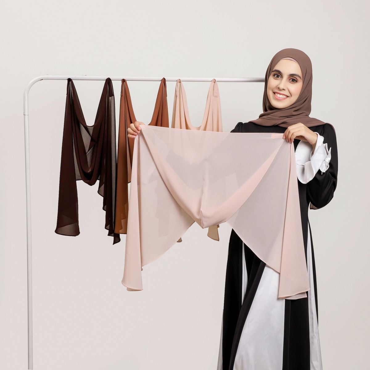 2025 ramadan feminino lenço sólido embutido magnético muçulmano chiffon hijab xales cabeça envoltório hijabs cachecóis senhoras foulard islâmico