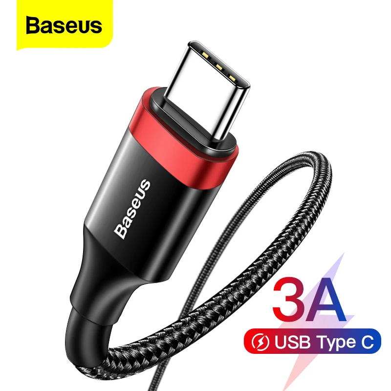 Cable Baseus USB tipo C, cargador de carga rápida, Cable USB C tipo C para Samsung S22 S10 Xiaomi POCO Huawei, Cable de datos USB C de 3m
