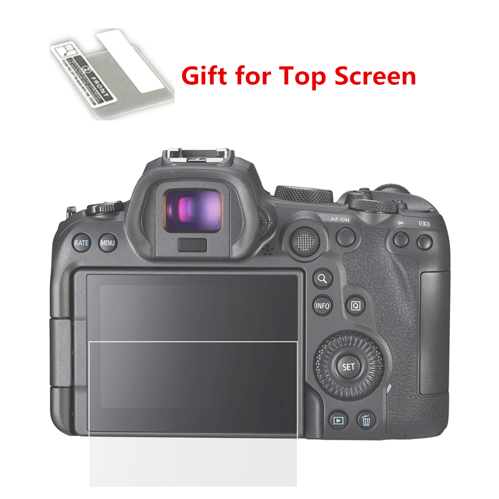 Protetor de Tela de Vidro Temperado para Câmera Mirrorless Canon EOS R R100 R50 R10 R8 R7 R6 R6V R5 R3 RP
