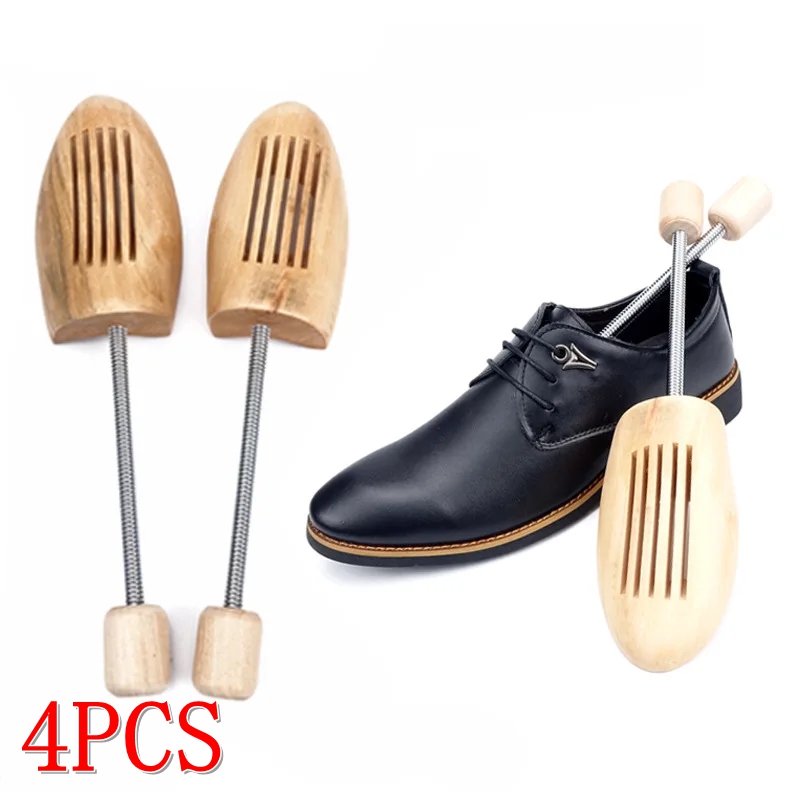 2Pcs /4PCS Drewniane nosze do butów Drewniane drzewa do butów Anty deformacja Mężczyźni Kobieta Wiosna Buty Drzewo Kształtowanie przeciwzmarszczkowe Trwałe buty
