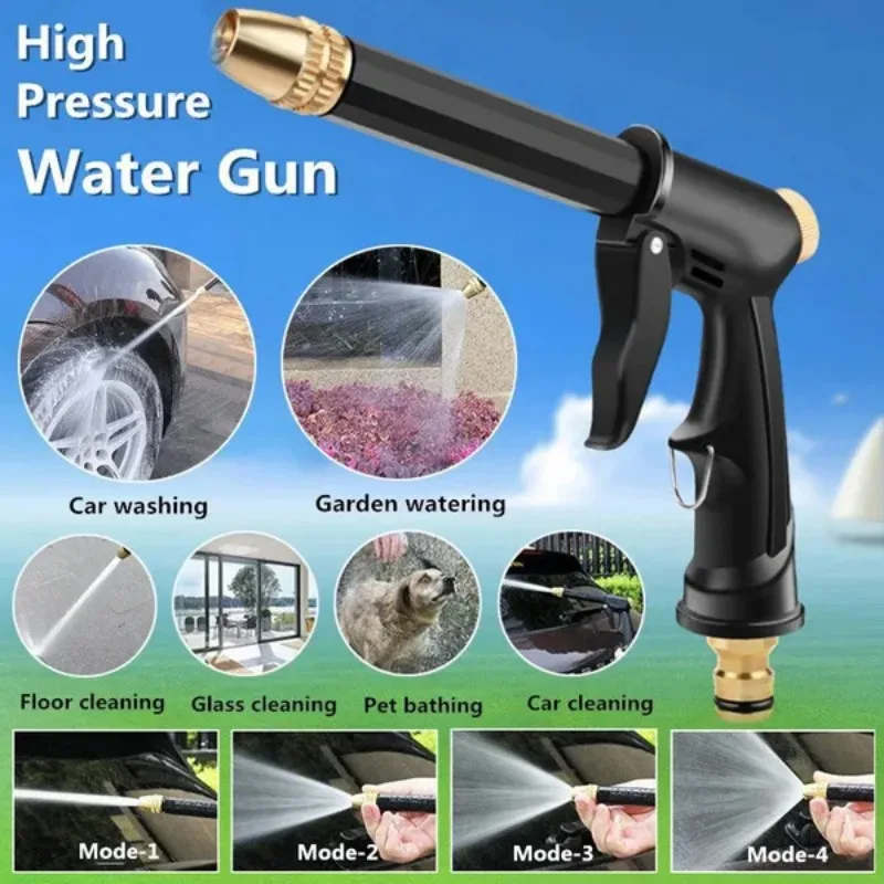 Pistola de agua multiusos de alta presión para baño de mascotas, riego de jardín, lavado de coches