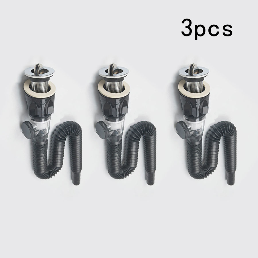 Tubo di scarico anti-odore per lavabo, tubo di scarico orizzontale anti-odore per lavabo, set completo di accessori per scarico lavabo.