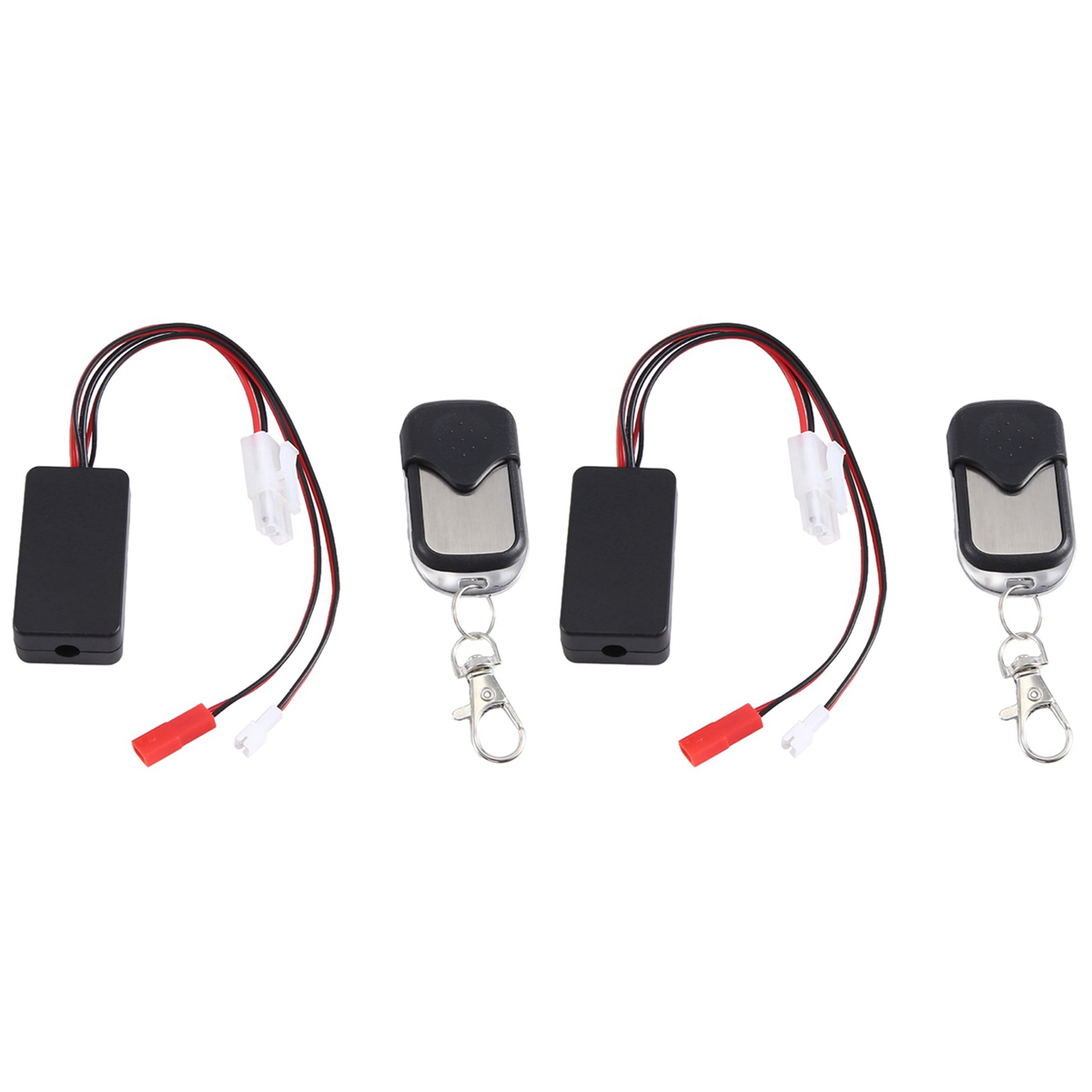 BAAU 2X Portable Automatic Simulated Winch Controller Wireless Remote Control Receiver for Axial SCX10 1/10 RC Crawler Car