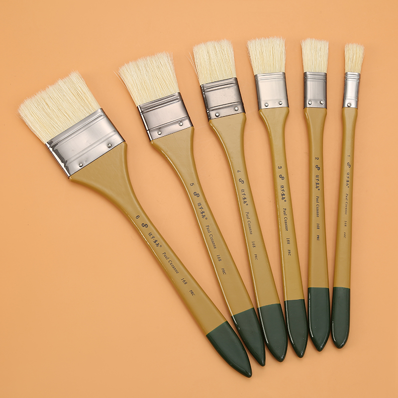 6 pennelli rigidi a setole singole, pittura d'arte fine, pittura ad acquerello a guazzo, pittura a olio, pennello a fila speciale, pennello per ombreggiatura