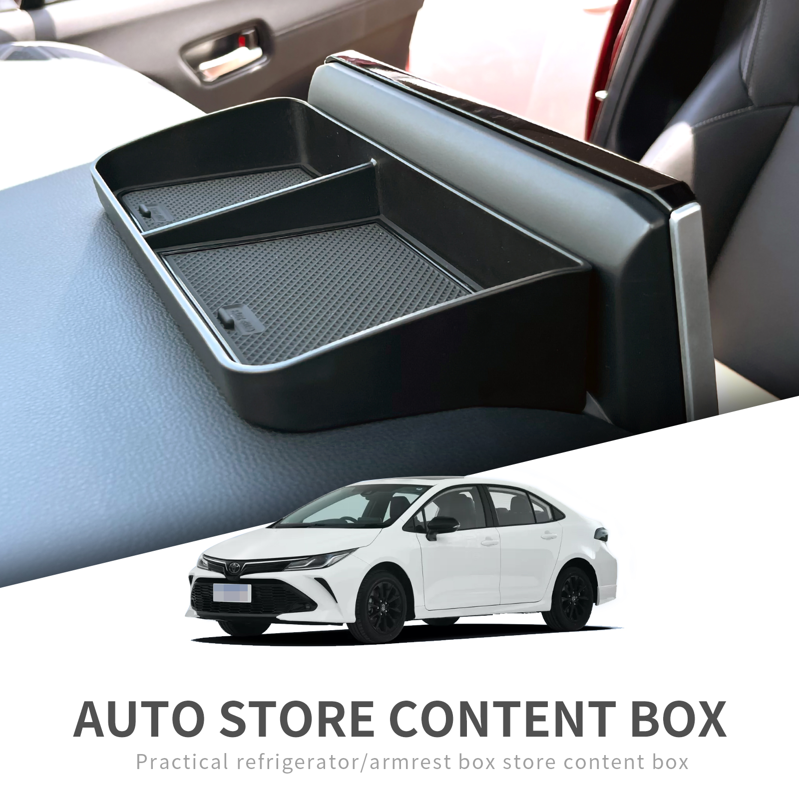 Smabee Dashboard กล่องเก็บสําหรับ Toyota Corolla 2019 - 2022 คอนโซลกลางซ่อนถาดหลังหน้าจอรถอุปกรณ์เสริมการจัดเตรียม