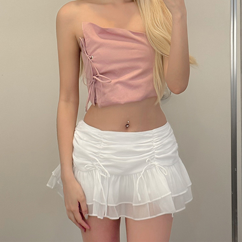 WhereMery Gonna sexy da donna solida Prospettiva Minigonne a pieghe Vita Mini abiti casual Street Nightclub Abiti corti estivi