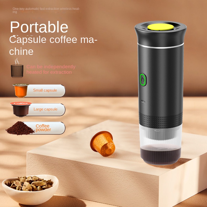 Machine à café expresso électrique sans fil Portable, pour voyage, voiture et maison, Camping, cafetière 3 en 1, capsules en poudre