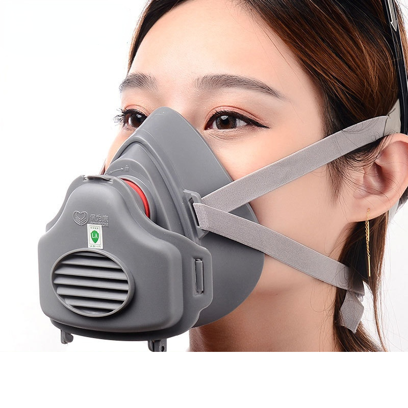Mới 3700 Loại Công Nghiệp Tranh Phun Mặt Nạ Phòng Độc An Toàn Làm Việc Lọc Chống Bụi Full Mặt Mặt Nạ Formaldehyde Bảo Vệ