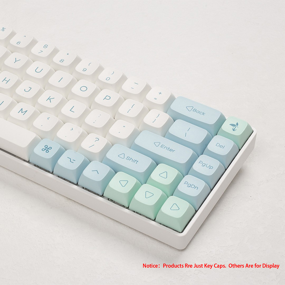 Capuchons de touches en cristal de glace menthe, profil XDA, PBT, pavé de embau, capuchon de clé pour aucun commutateur MX, disposition de bricolage, capuchon de clavier mécanique Ducky, 135 touches