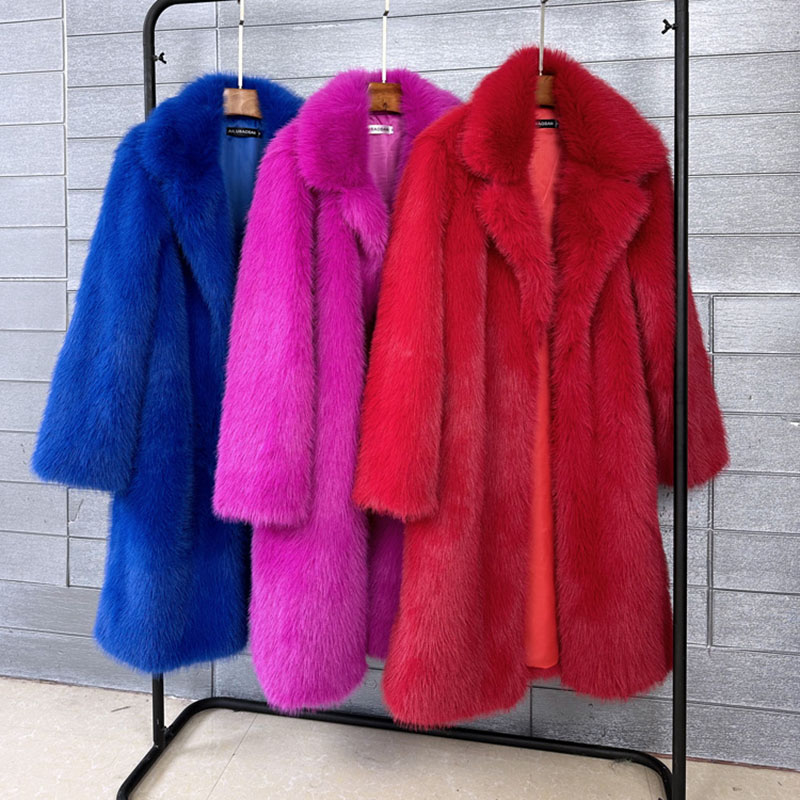 Fourrure et fausse fourrure manteau élégance féminine 2025 nouveau hiver femmes manteau de fourrure mode tempérament revers couleur unie femmes manteau de fourrure H193