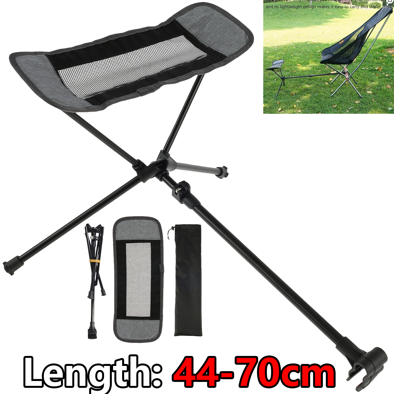 Silla de Camping plegable, reposapiés otomano, reposapiés acoplable, reclinable, retráctil, taburete, hamaca, silla de playa