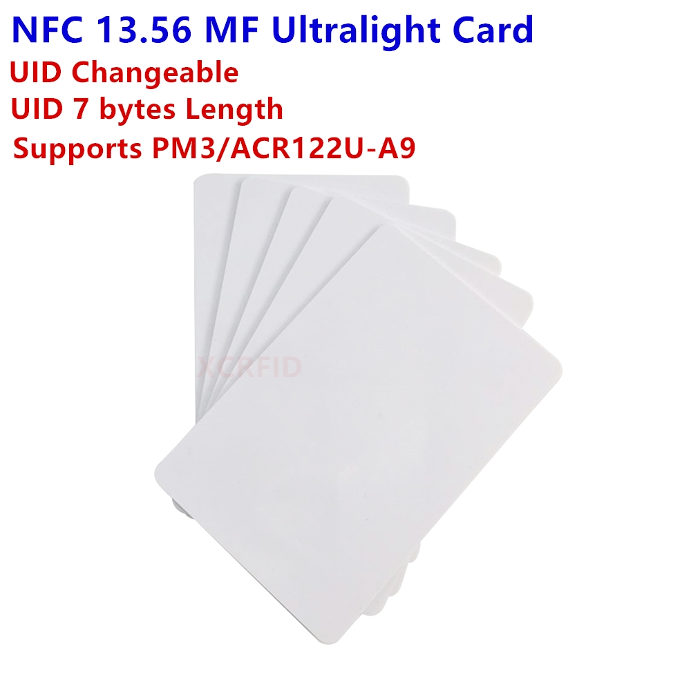 Tarjeta NFC Gen3 cambiable UID MF0 13,56 Mhz ultraligera EV1 tarjeta grabable legible UID en blanco para dispositivos Promark3 ACR122U-A9