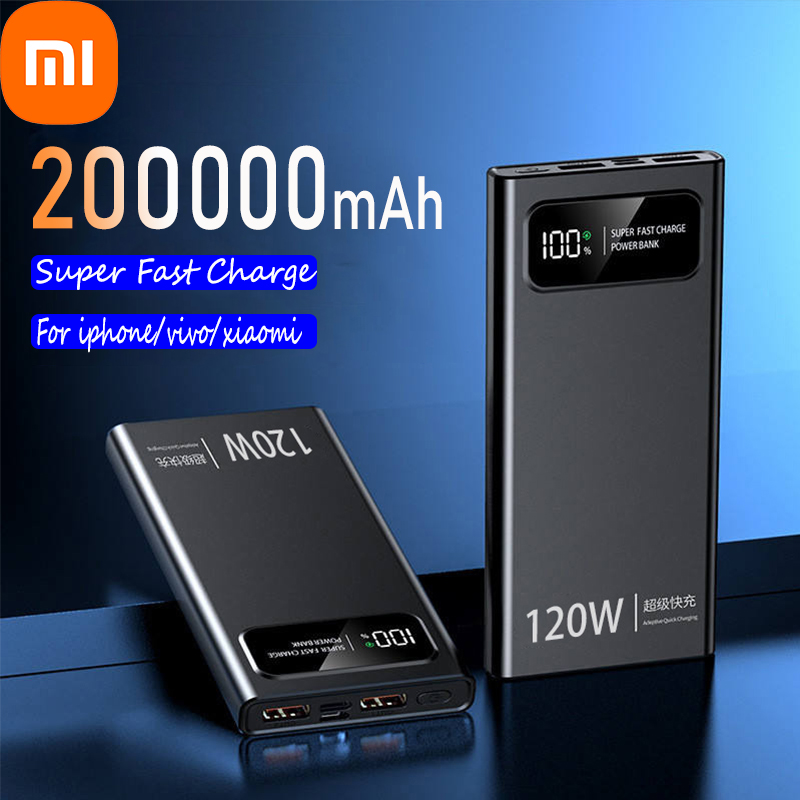 シャオミ 200000 mAh 120 ワット電源銀行超高速充電バッテリー高容量デジタルディスプレイ電源銀行 iPhone サムスン Huawei 社