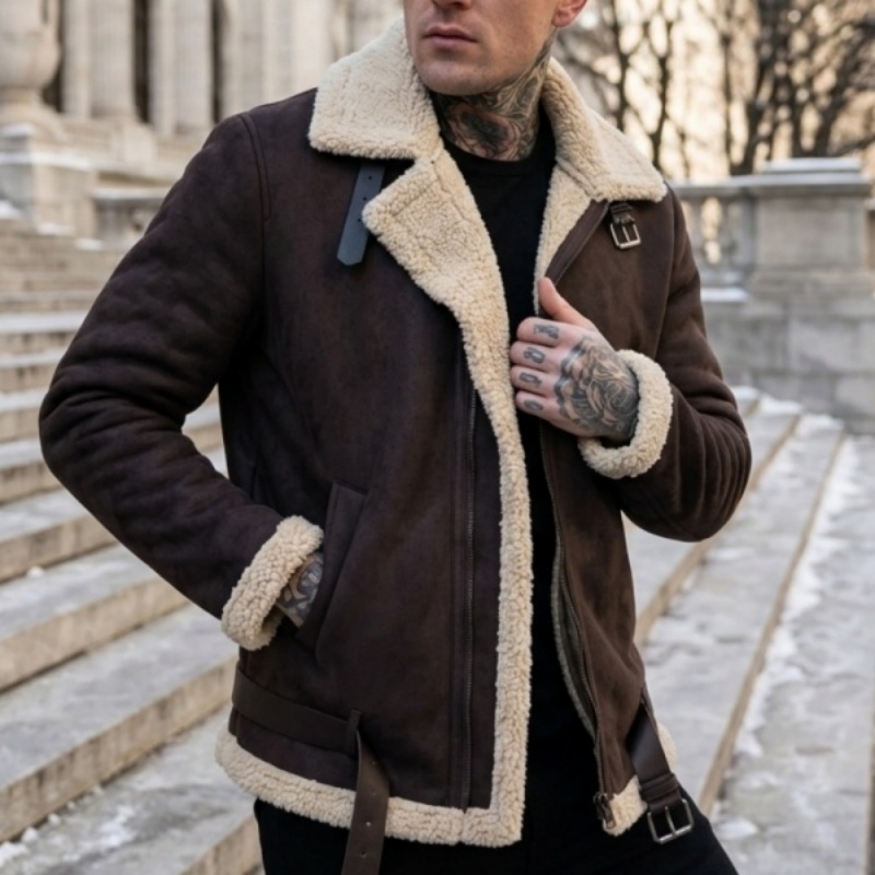 Jaqueta Masculina de Inverno Nova, Quente e Aconchegante, Pronta para o Inverno, Estilo Streetwear, Jaqueta de Caça Masculina