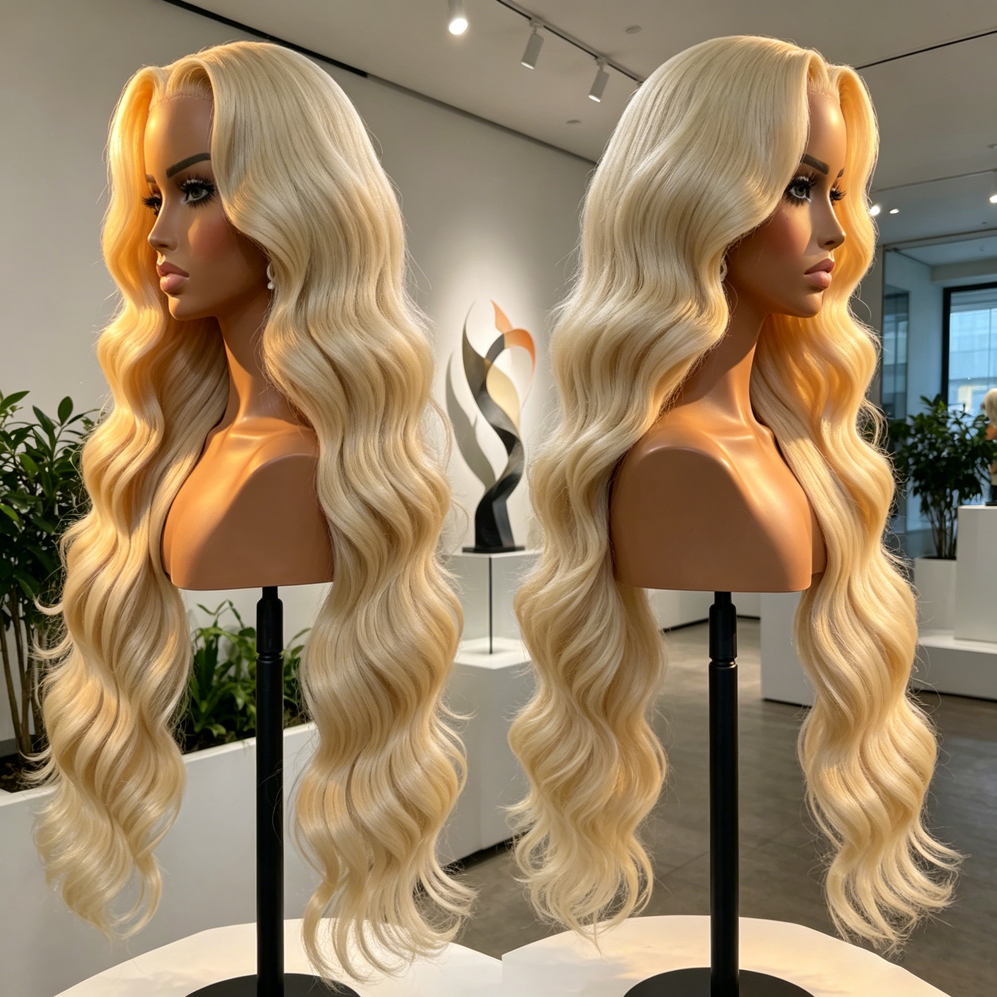 Peluca de Cabello Humano con Ondas Corporales 260% Densidad, 26-38 Pulgadas, Rubio Miel 613, Encaje HD Transparente 13x4, Pelucas Frontales de Encaje 13x6 Teñidas