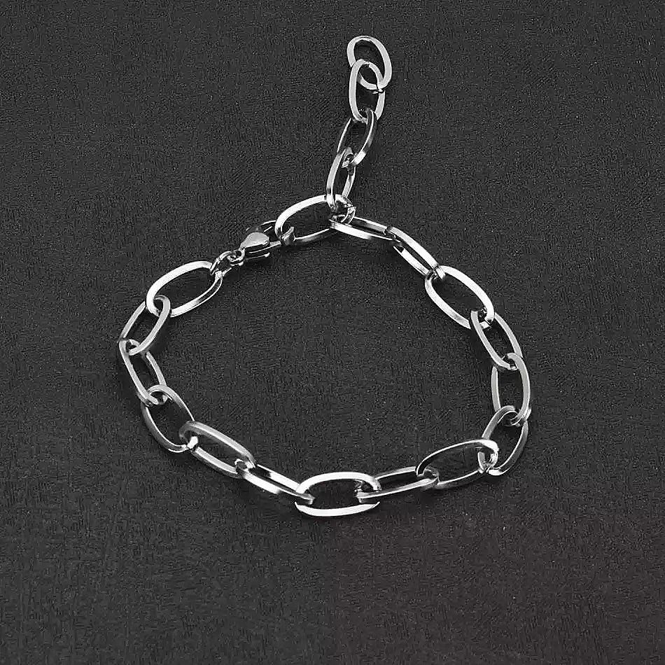 Elo Ovales Silberarmband für Herren aus Edelstahl