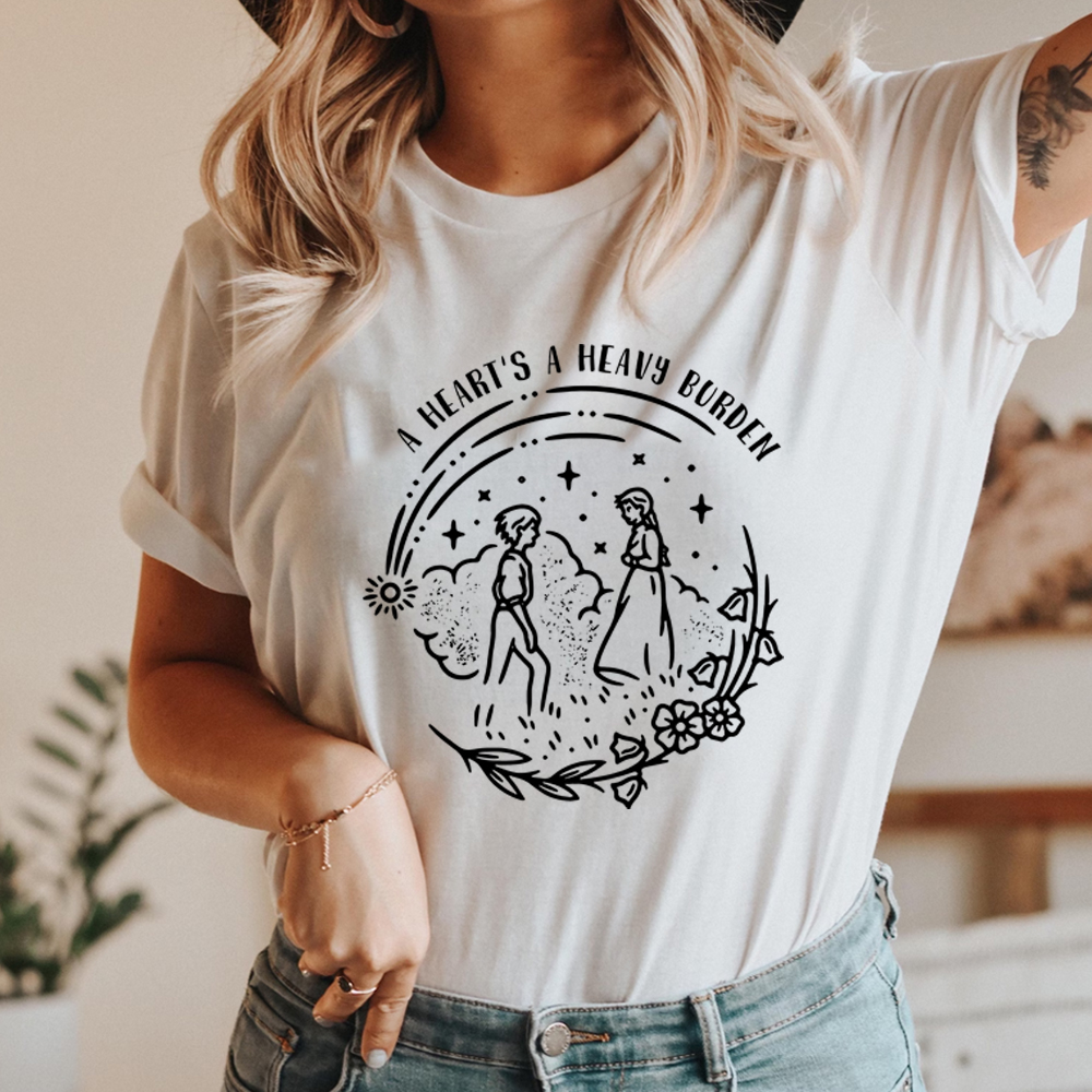 Camiseta de una carga pesada de un corazón, camisetas estéticas con cita de Sophie Hatter, camisetas de Miyazaki, camisetas divertidas de Anime de moda Retro, camisetas del Castillo de Howls