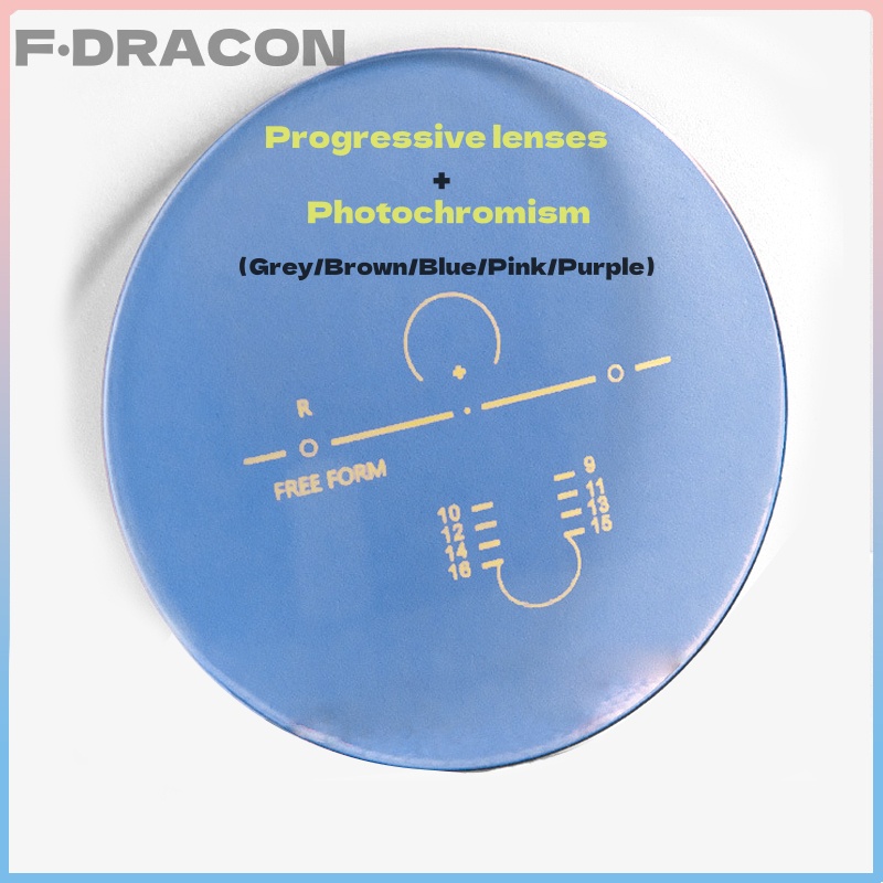 F · DRACON фотолинзы устойчивые к ультрафиолетовому излучению HD устойчивые к царапинам 1,56/1,61/1,67/1,74 рецептурные многофокальные линзы