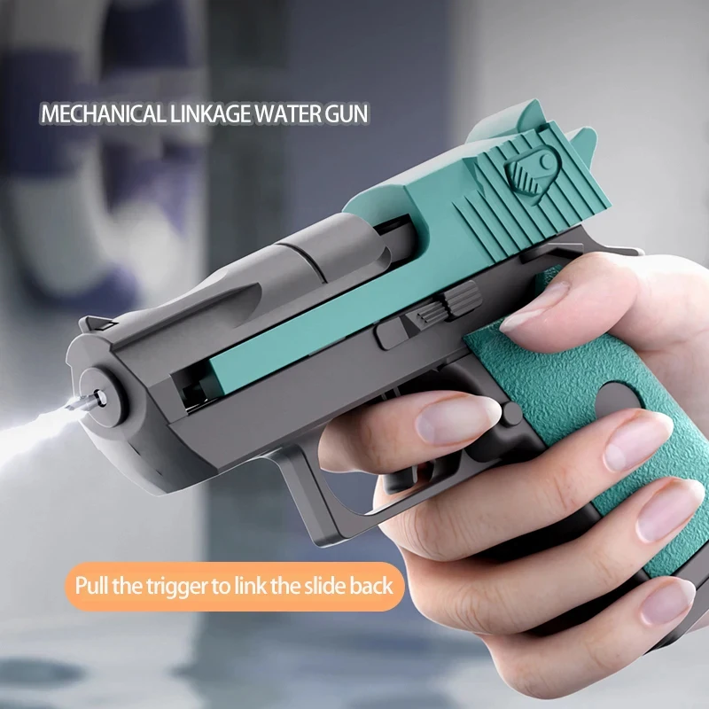 Mini pistolet na wodę Mechaniczny pistolet na wodę do ciągłego strzelania Letnie strzelanie w basenie Watergun Ręczny pistolet na wodę Gra na świeżym powietrzu Zabawki Prezenty