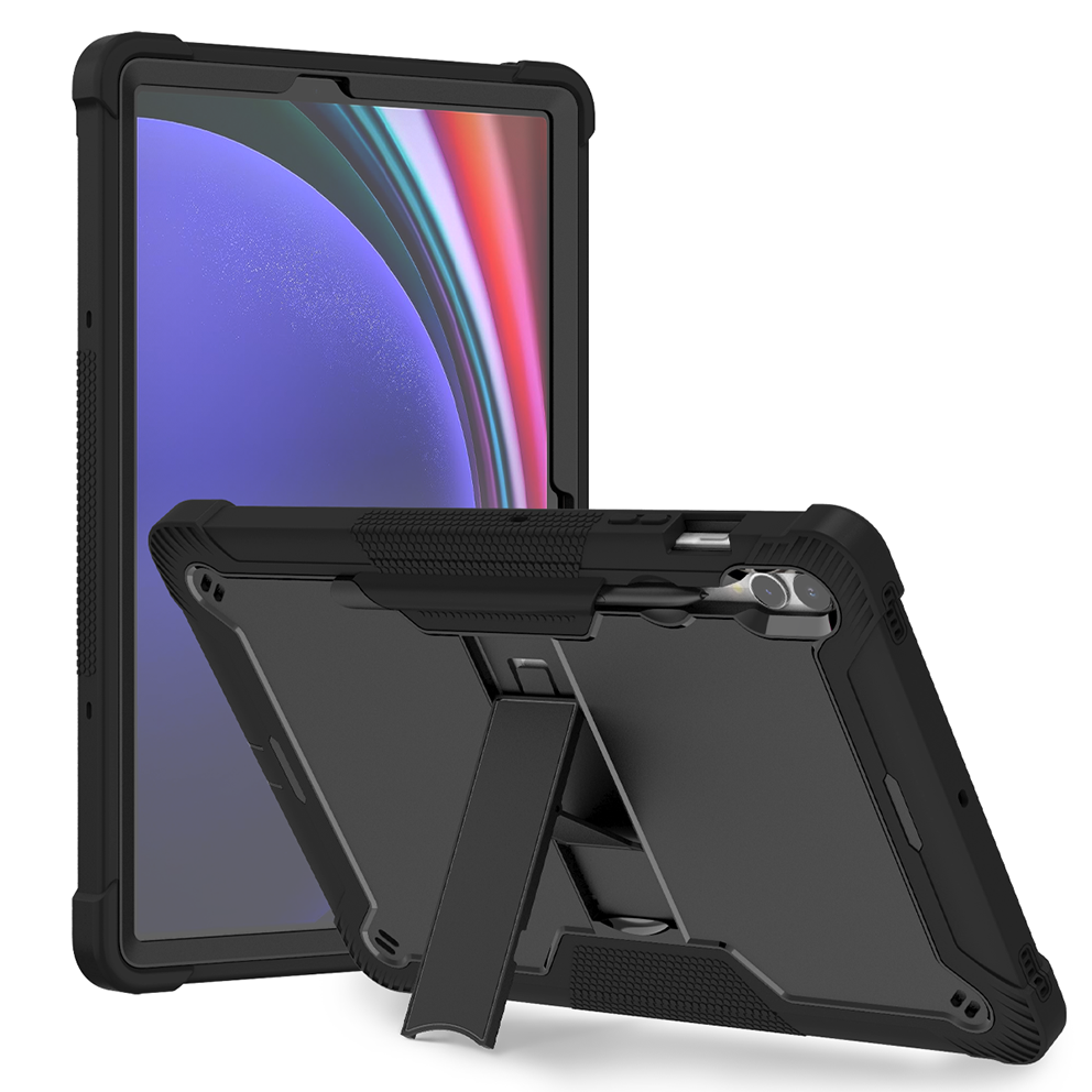 Etui na tablet Samsung Tab S7 S8 S9 Plus S10 S11 FE A11 A9 A8 A7 S6 Lite S7fe, grube, wytrzymałe, odporne na wstrząsy, z funkcją podstawki, twarda obudowa