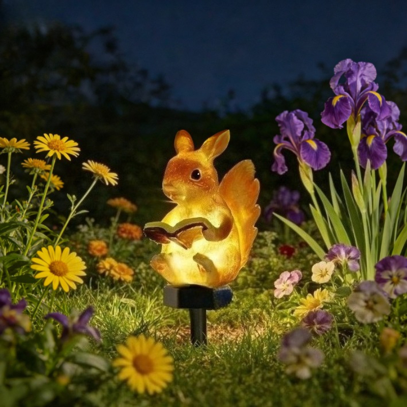 Lampu Baca Berbentuk Kelinci Tenaga Surya, Lampu Taman Tahan Air untuk Dekorasi Halaman, Taman, Koridor, Rumput, dan Jalan Setapak