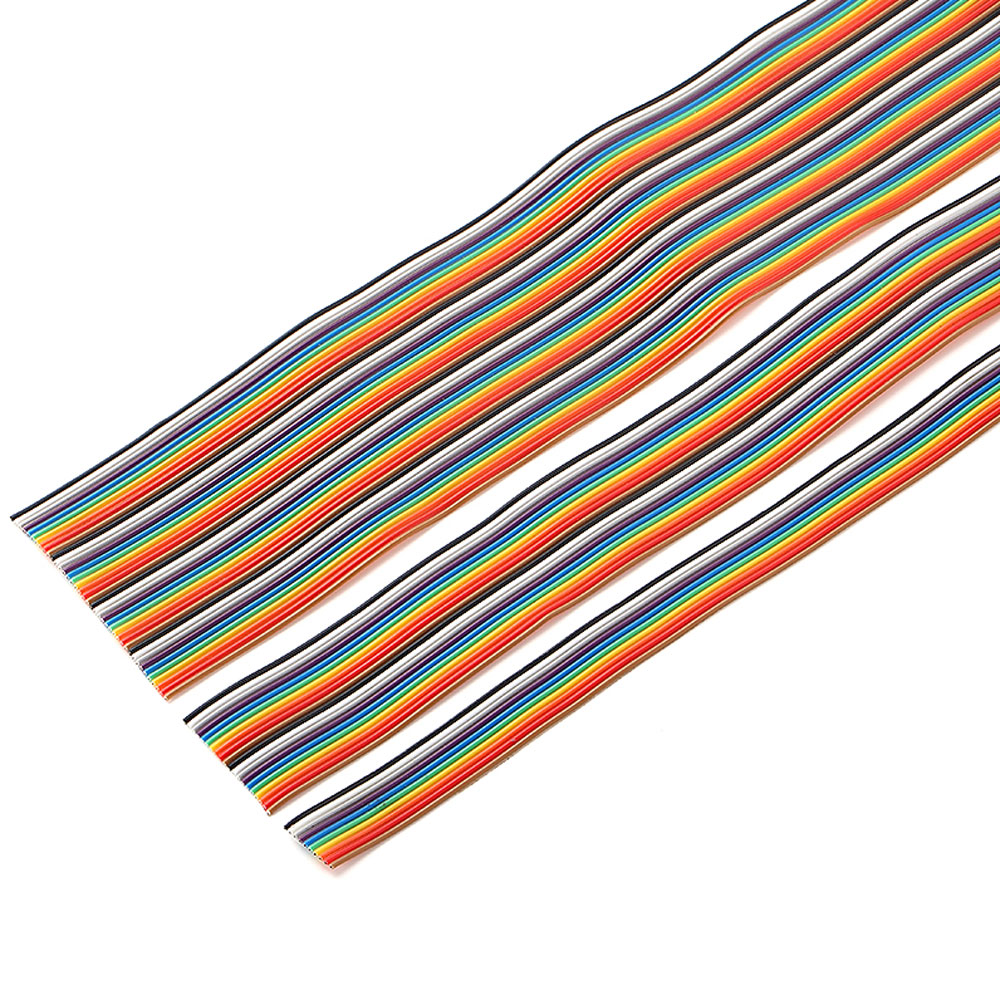 1/3/5Meter 6/8/10/16/20/26/34/40/50P 1.27mm Pitch Kleur Platte Lintkabel Regenboog DuPont Draad voor FC dupont Connector 2.54mm IDC