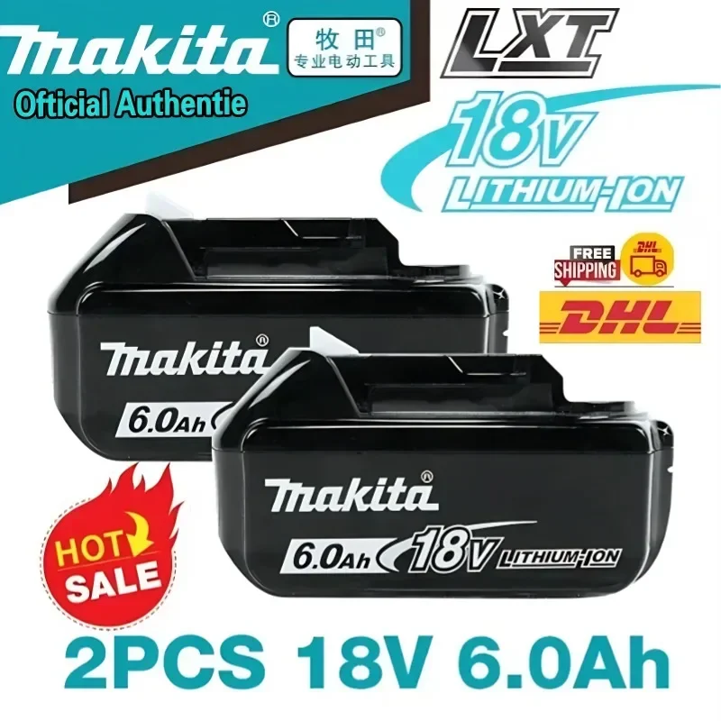 100% подлинная 18 В Makita 6 Ач/5 Ач/3 Ач для батареи Makita BL1840 BL1830B BL1850B BL1850 BL1860 BL1815, сменная литиевая батарея