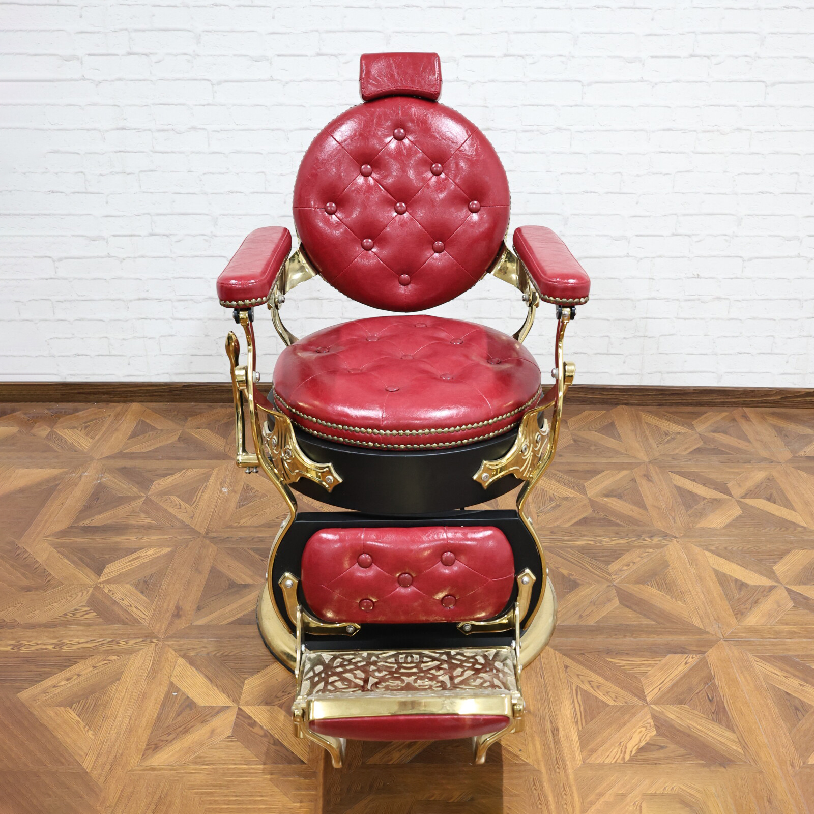 Cadeira de barbeiro para barbearia com apoio de cabeça, 360 °   Girevole e deitar diagonal, elevador hidráulico, móveis profissionais de salão de cabeleireiro