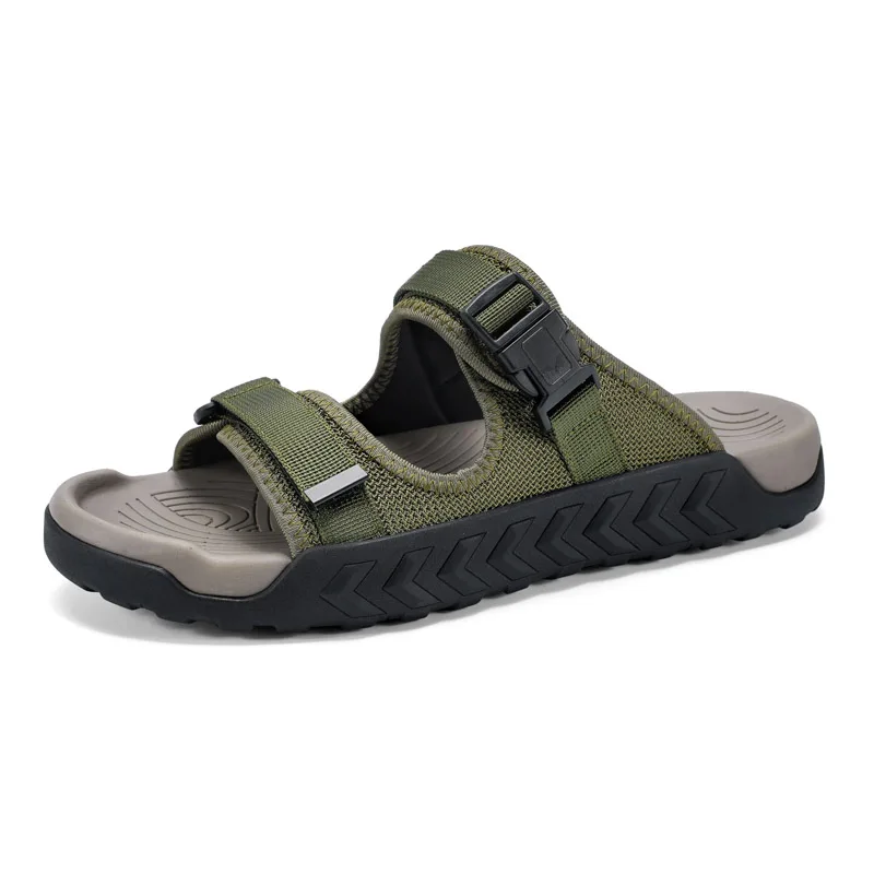 Pantofole sportive da uomo nuove Pantofole traspiranti con fondo spesso da esterno Sandali da spiaggia Scarpe casual estive Sandali comodi da uomo