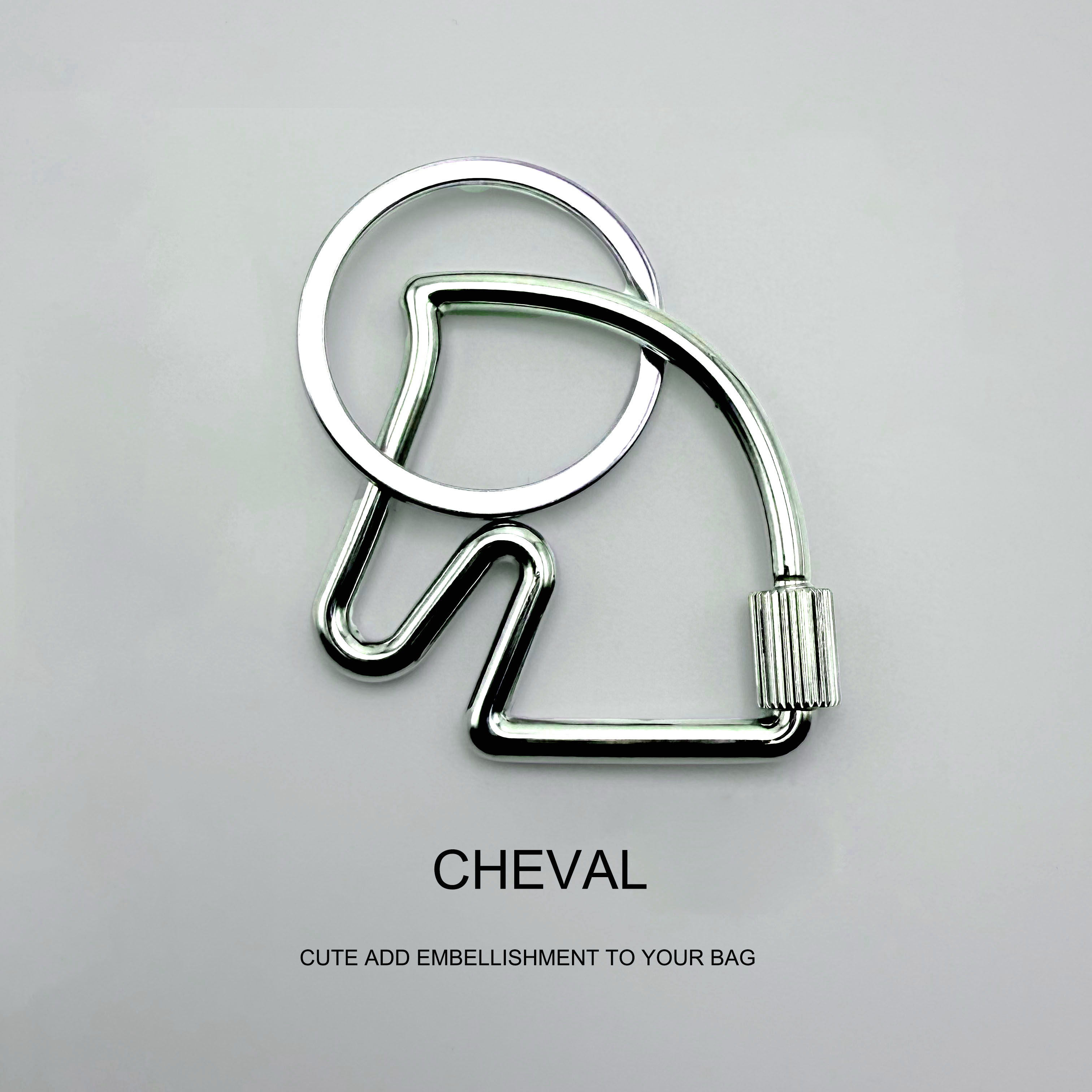 Cabeça de cavalo saco charme adequado para sacos cheval chaveiro fivela decorativa saco alça de ombro saco pingente chaveiro