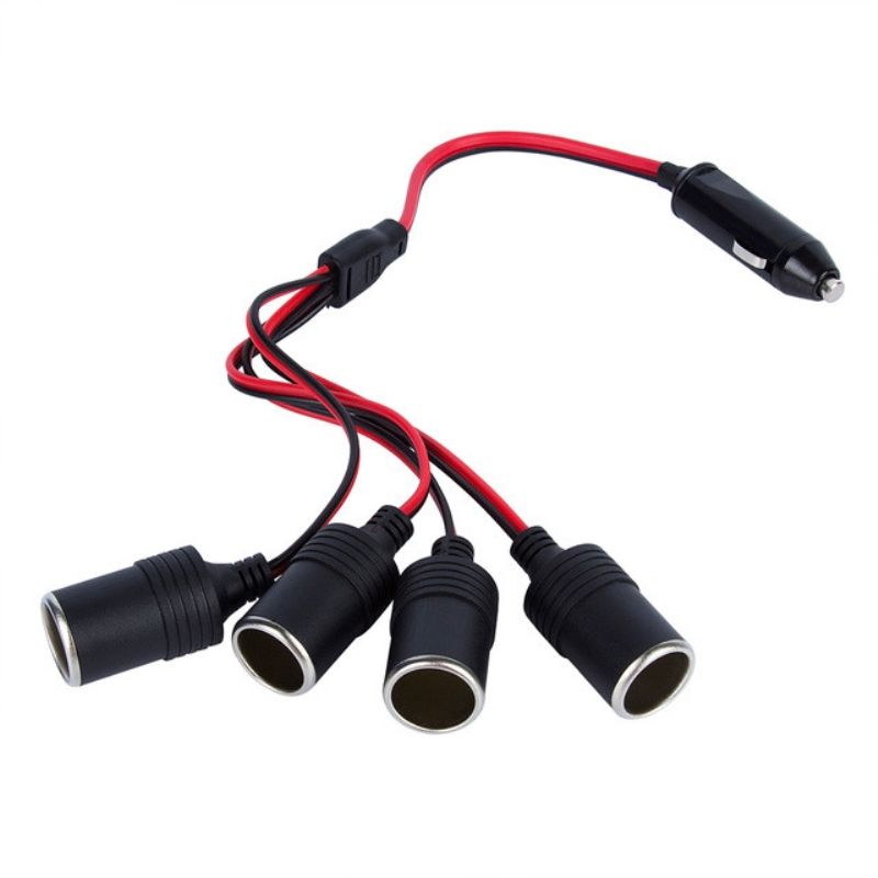 Répartiteur allume-cigare de voiture 1 à 4 prises femelles, adaptateur d'alimentation, connecteur 4 voies 12V 24V 15A, accessoires de voiture