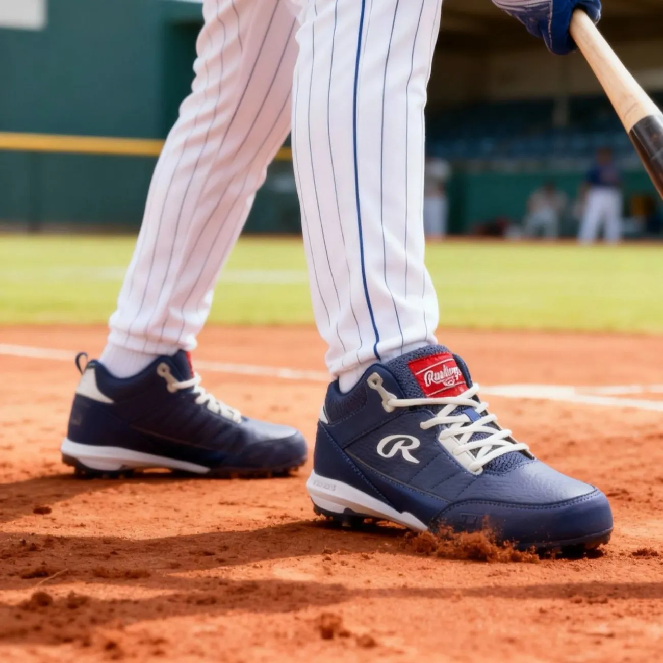 Rawlings Spikes Shoes For Youth Professional Training Game Outdoor Sport Sneaker Baseball Softball Cleats Metal Molded Steel TPU