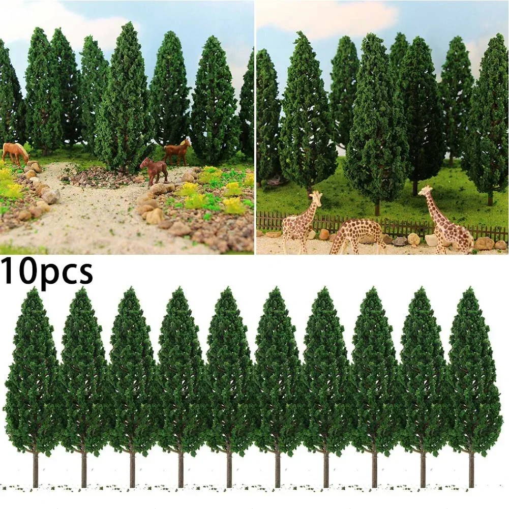 10/5/20 pièces pins modèle vert pour aménagement ferroviaire à l'échelle 15cm Miniature Table de sable modèle paysage bricolage pour la construction de la maison