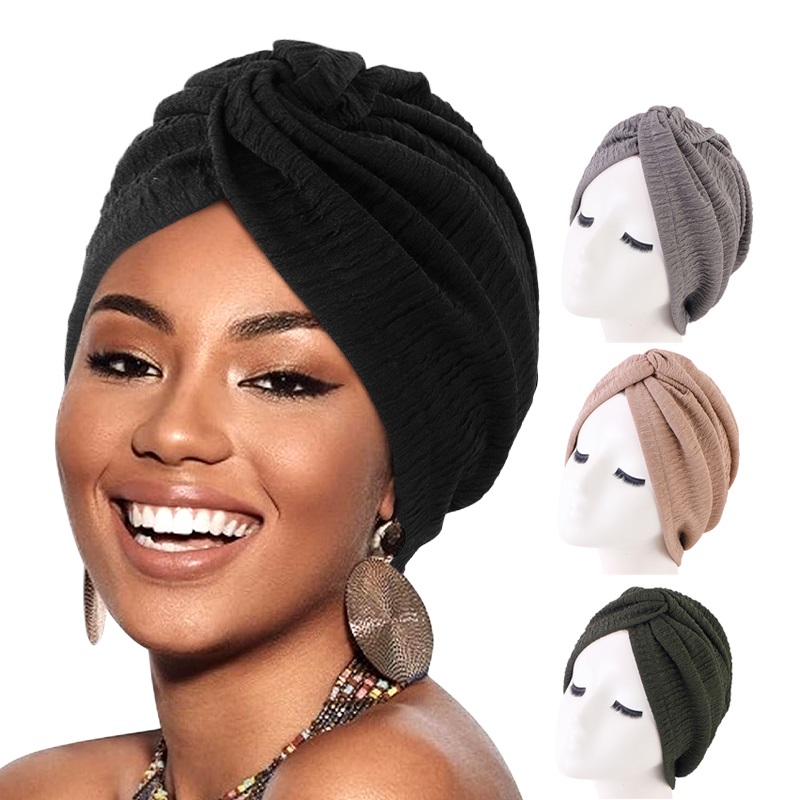 Nowy, elastyczny czepek dla kobiet, czapka typu twist Knot, Turban, dla osób po fizjoterapii, maska hidżab, nakrycie głowy, Beanie, ochrona zdrowia, pacjenta, utrata włosów, akcesoria